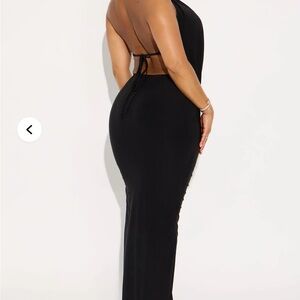 Fashion Nova Black Backless Dress